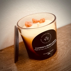 Vela Aromática Calcita Laranja - Jasmim e Bergamota