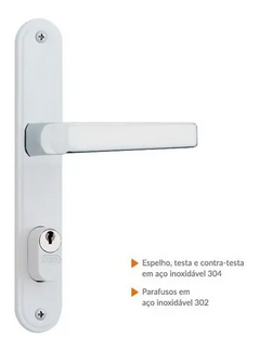 FECHADURA STAM 605/17 BRANCO AISI 304 20MM CÓDIGO 7668