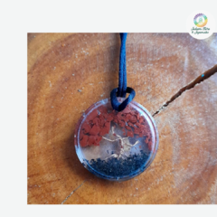 COLAR ORGONITE JASPE VERMELHO