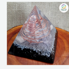 PIRÂMIDE ORGONITE QUARTZO ROSA