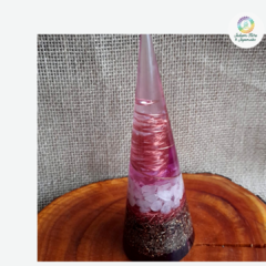 CONE DE ORGONITE QUARTZO ROSA 17 cm