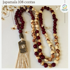 Japamala​​ 108 contas -Semente Natural e Bordô