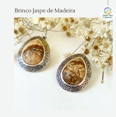 BRINCO JASPE DE MADEIRA