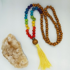 JAPAMALA 7 CHAKRAS - 108 CONTAS DE MADEIRA, TASSEL AMARELO - comprar online