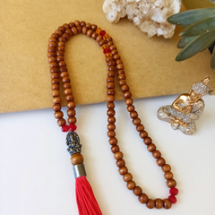 Japamala 108 contas- Ganesha { Tassel Vermelho } - comprar online