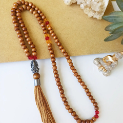 Japamala 108 contas- Ganesha { Tassel Dourado}