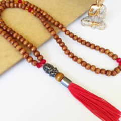 Japamala 108 contas- Ganesha { Tassel Vermelho } - comprar online