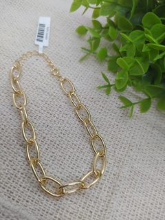 Pulseira feminina em elos banhado em ouro 18k - comprar online