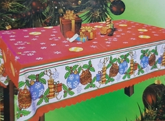 621 - MANTEL NAVIDAD RASO 150 X 200 - tienda online