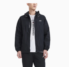 Li-Ning Logo Cardigan hooded track Jacket Black - comprar en línea