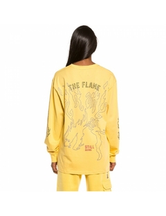 Grimey Yoga Fire Long Sleeve Tee Yellow - comprar en línea