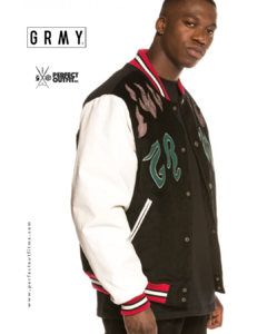 Grimey Yoga Fire Corduroy Baseball Jacket Black - Perfect Outfit MX