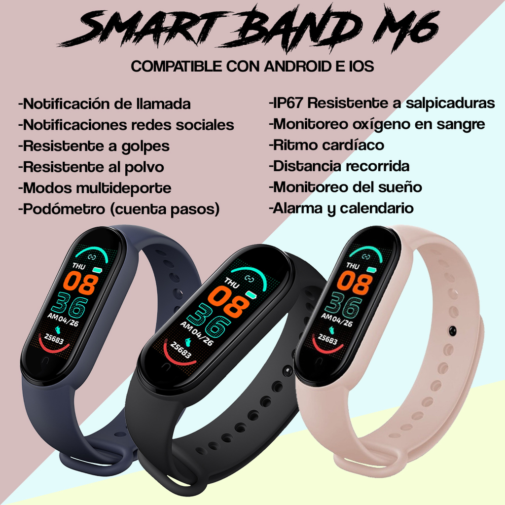 Reloj Inteligente Smartband Deportiva Mide Presión Arterial