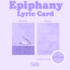 LYRIC CARD - EPIPHANY