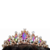 TIARA BASE ROSE GOLD CRISTALES TORNASOL Y STRASS P