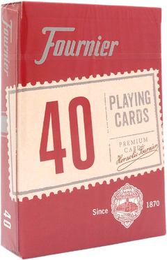 Fournier "40" 55 naipes póker - "Monito" Rojo - comprar online