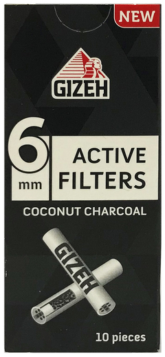 Gizeh Filtros Reutilizables Carbón de Coco 6mm - Caja - Tabaqueria Inglesa