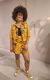 Short falda de sarga con estampado Africah Mãe Afro - comprar online