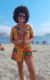 Short falda de sarga con estampado Africah Mãe Afro en internet