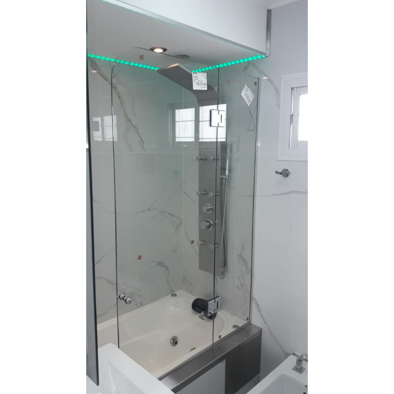 Mampara de Baño - Puerta rebatible con bisagra Vidrio Vidrio - tienda online