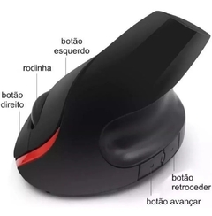 Mouse Vertical Ergonômico Sem Fio Óptico Anti Tendinite Top - loja online