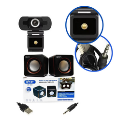 Kit Webcam Full Hd Auto Foco C/microfone+ Caixa De Som Pc - comprar online