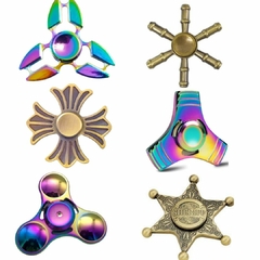 Fidget Hand Spinner Anti Stress Metal Multicolorido Os Raros