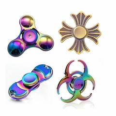 Kit 4 Fidget Hand Spinners Metal Multicoloridos Dos Raros