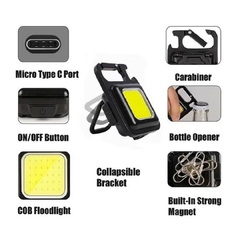 Imagem do Mini Lanterna Portátil Camping Keychain Light Multifuncional