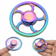 Fidget Hand Spinner Anti Stress Metal Multicolorido Os Raros na internet