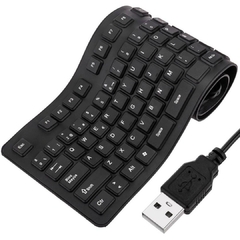 Teclado Flexível De Silicone Usb Dobrável Impermeável - Nautapoint