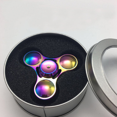 Fidget Hand Spinner Anti Stress Metal Multicolorido Os Raros