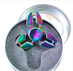 Fidget Hand Spinner Anti Stress Metal Multicolorido Os Raros - Nautapoint