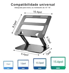 Suporte Para Notebook Pcs De 9/17 Pol Ergonômico na internet