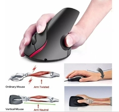 Mouse Vertical Ergonômico Sem Fio Óptico Anti Tendinite Top - Nautapoint