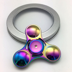 Fidget Hand Spinner Anti Stress Metal Multicolorido Os Raros na internet