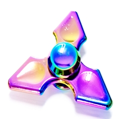 Fidget Hand Spinner Anti Stress Metal Multicolorido Os Raros na internet