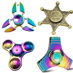 Kit 4 Fidget Hand Spinners Metal Multicoloridos Dos Raros na internet