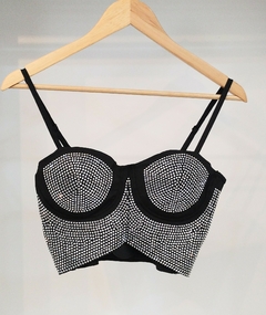 Top Strass Negro