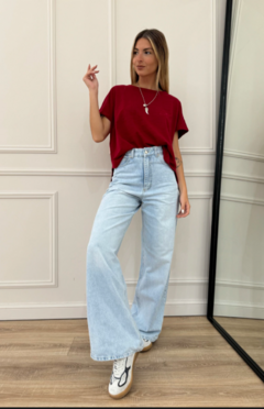 Jean Super Wide Leg Rigido - tienda online