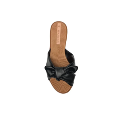 Chinela nudo eco cuero negro - comprar online