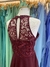 Vestido frente unica c/flores - loja online