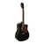 Violão Memphis Md 18 BK Preto Folk Com afinador