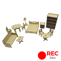 SET MUEBLES MINI X 12 PIEZAS