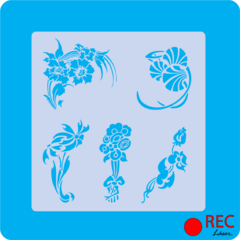 STENCIL FLORES 8