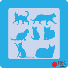 STENCIL GATOS - comprar online