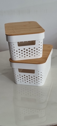 Caja con tapa nordica oslo white S