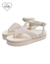 Sandália de dedo flatform de amarrar Off white