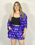 Conjunto Short e Kimono acetinado estampado - comprar online