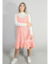 Vestido midi vichy com babado - comprar online